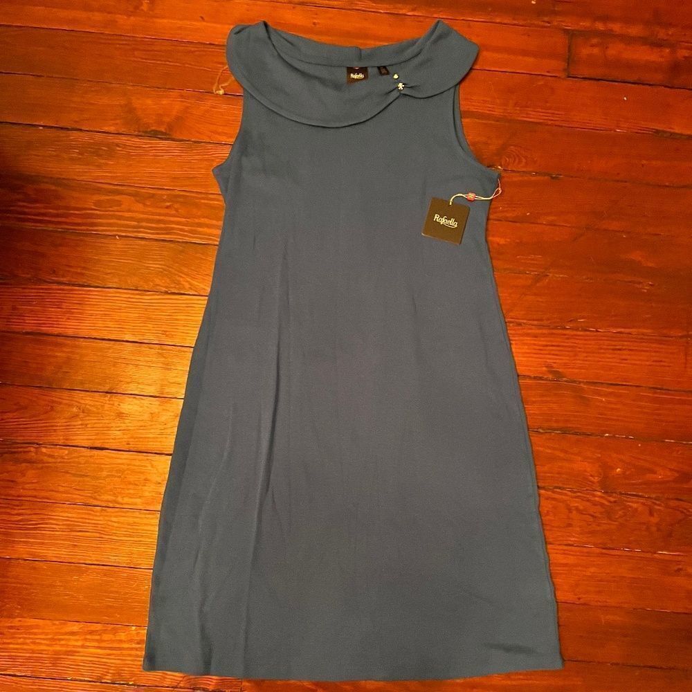 NEW Rafaella Blue Dress Large Fitted